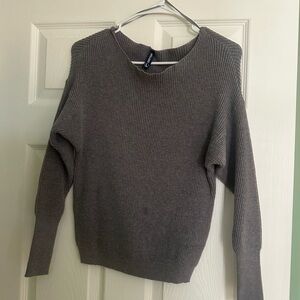 Dark gray knit women’s sweater
